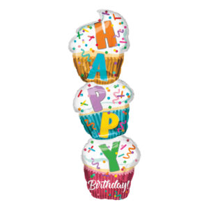 Folienballon Cupcake "Happy Birthday"
