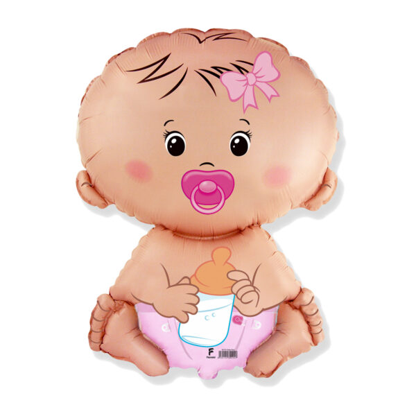 Luftballon "Baby Pink" im Form eines Babys