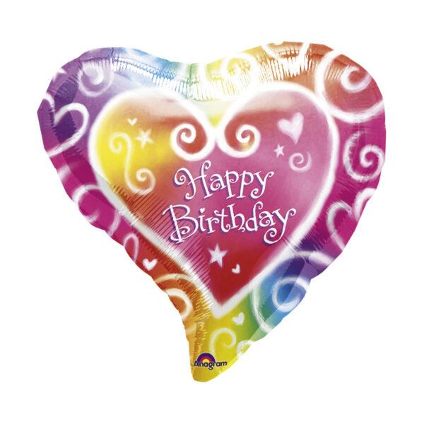 Folienballon Happy Birthday - Herz