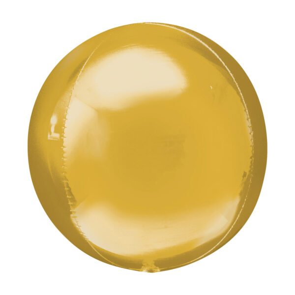 Folienballon Orbz Gold - Kugel