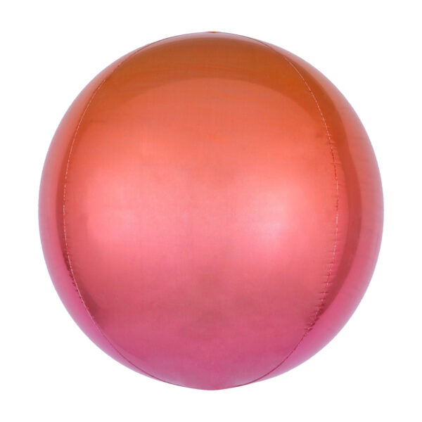 Folienballon Orbz Red & Orange - Kugel