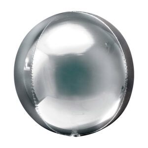 Folienballon Orbz Silber - Kugel