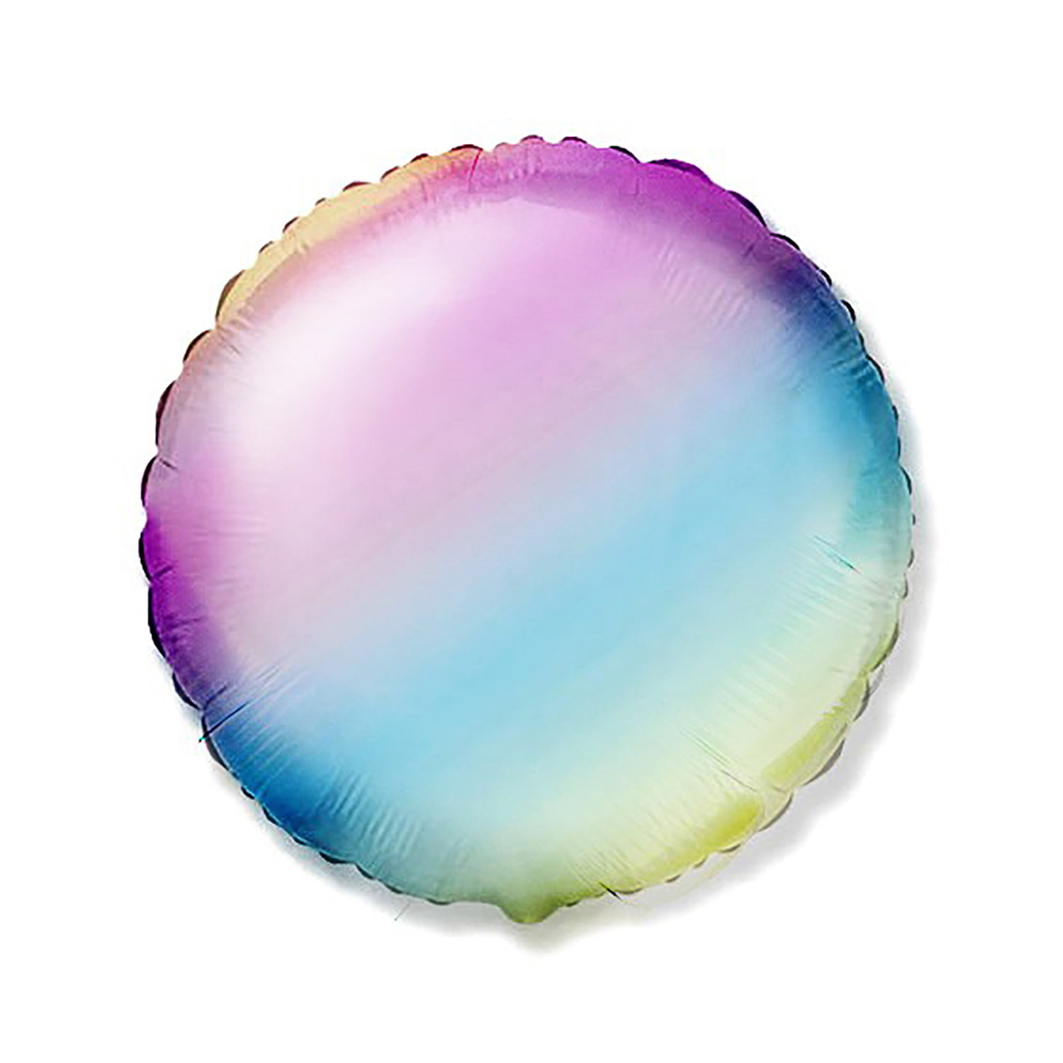 Folienballon Rund - Rainbow pastell