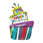 Folienballon Funky Birthday Cake