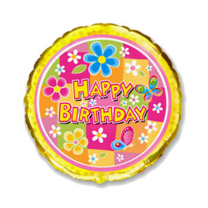 Folienballon "Birthday Flowers"