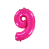 Folienballon Zahl 9 - Pink