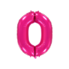 Folienballon Zahl 0 - Pink