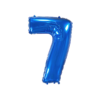 Folienballon Zahl 7 - Blau