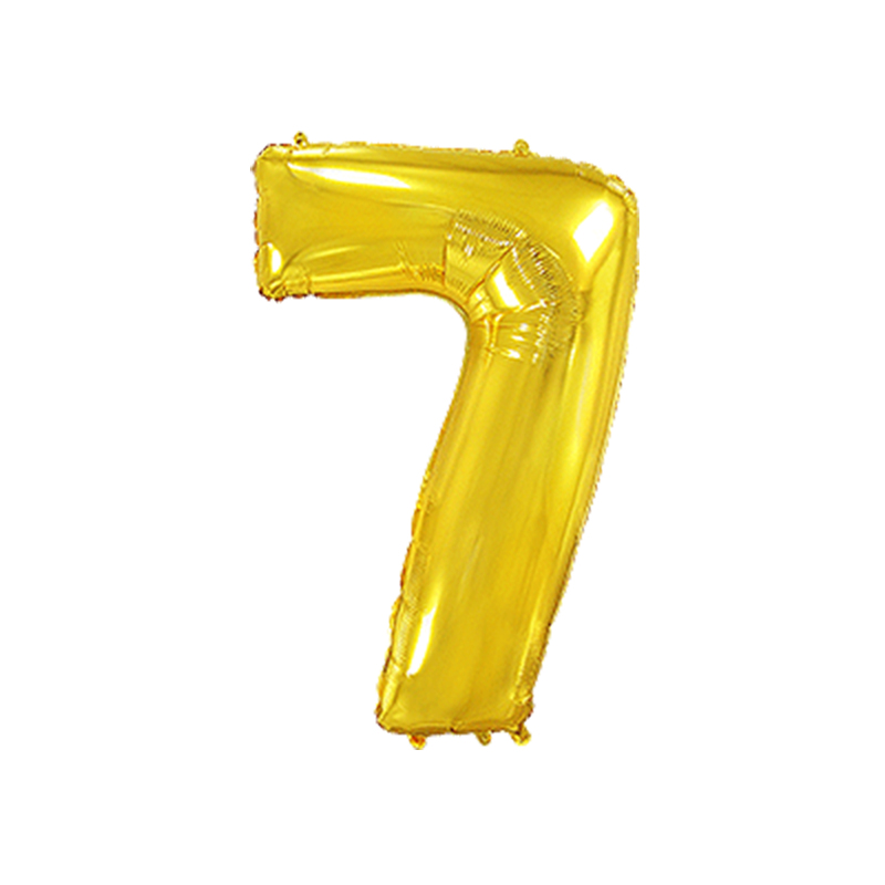 Folienballon Zahl 7 - Gold