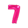 Folienballon Zahl 7 - Pink