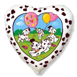 Happy Birthday Ballon mit Dalmatinern