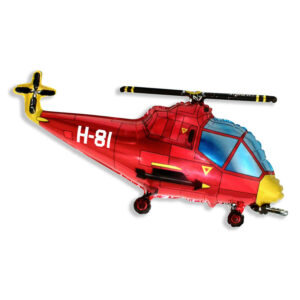 Folienballon Hubschrauber - Rot