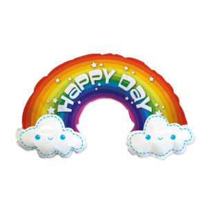 Folienballon Happy Day - Regenbogen