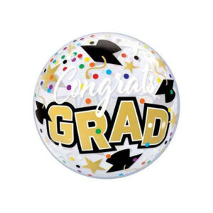 Luftballon mit einem Aufdruck "Congrats Grad", rund