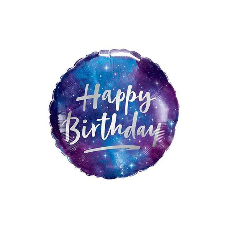 Luftballon mit Schriftzug "Happy Birthday", rund