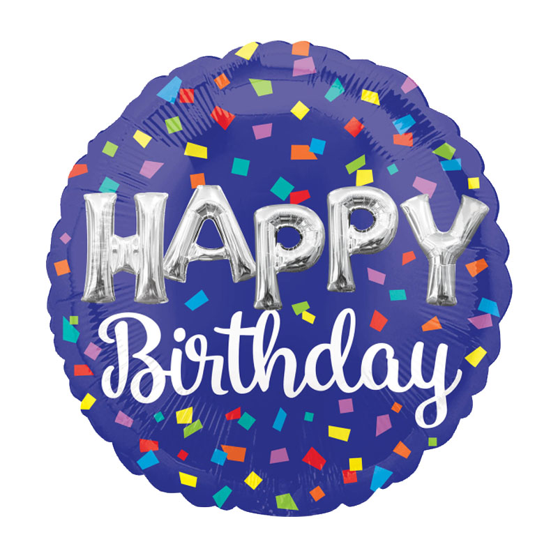 Luftballon "Happy Birthday Letters"