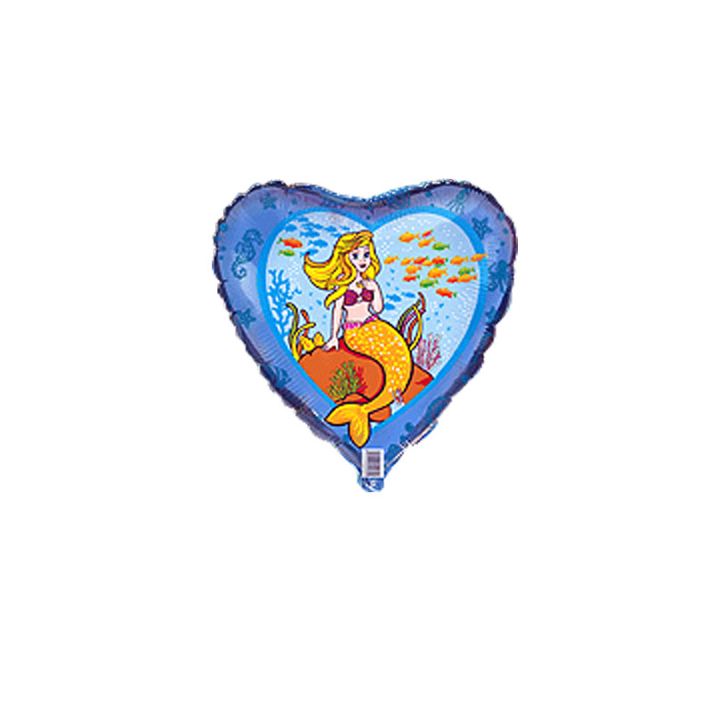 Luftballon, Herz, Meerjungfrau, Folienballon