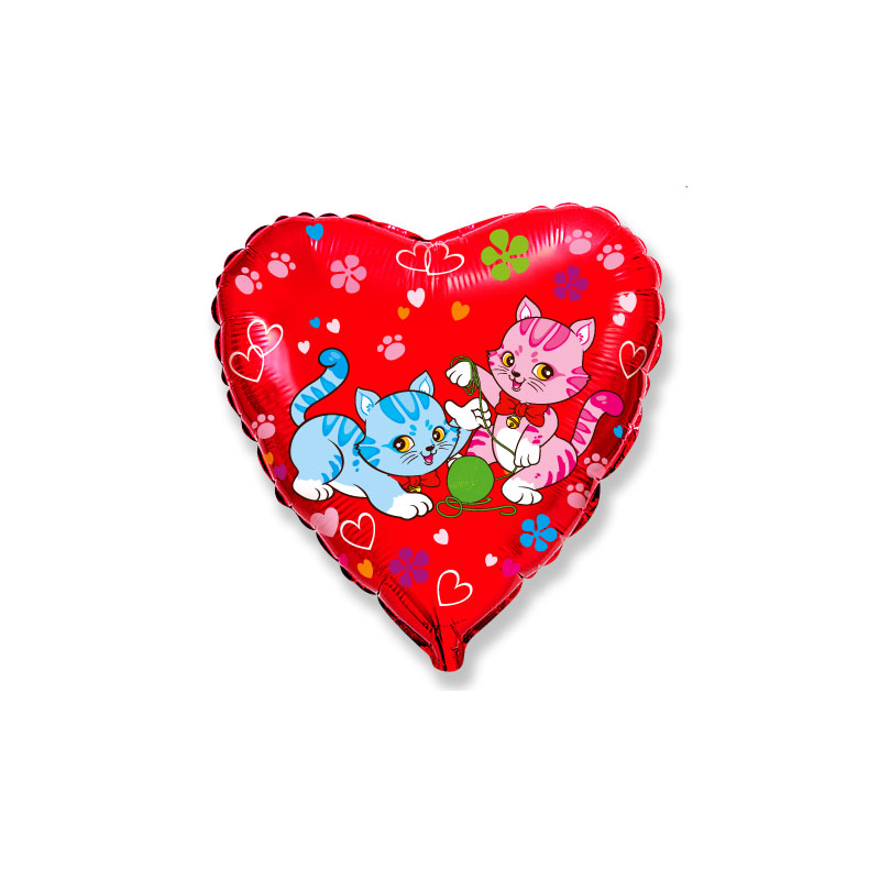 Luftballon, Herzform, Katzen