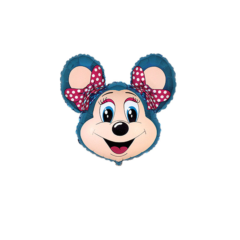 Luftballon, Lolly Maus, Folienballon, Blau