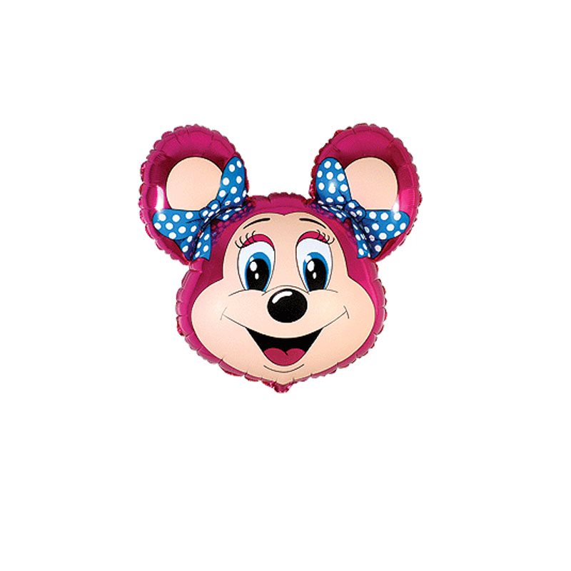 Luftballon, Lolly Maus, Folienballon, Rosa