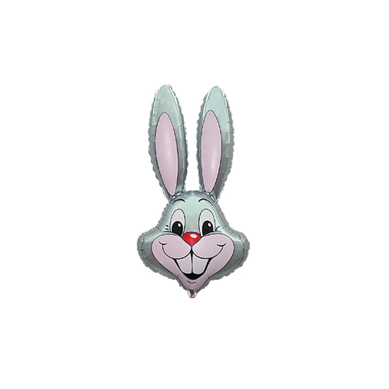 Luftballon, Hase, Grau, Folienballon