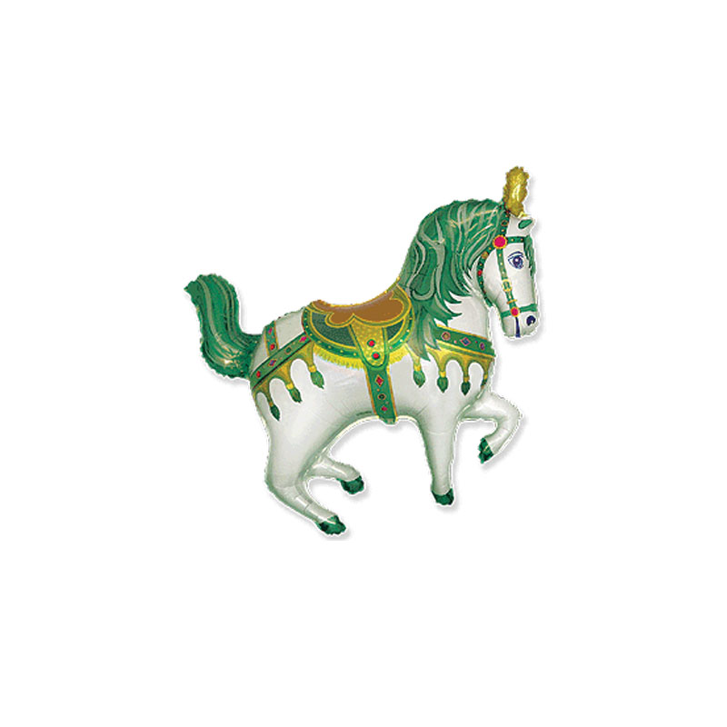 Luftballon "Zirkuspferd", Grün