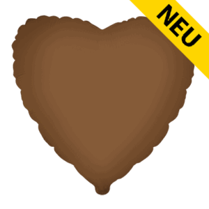 Folienballon Herz Schokobraun