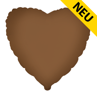 Folienballon Herz Schokobraun