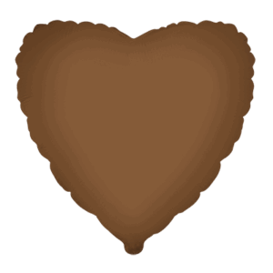 Folienballon Herz Schokobraun