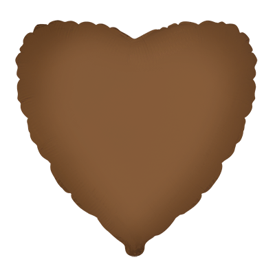 Folienballon Herz Schokobraun