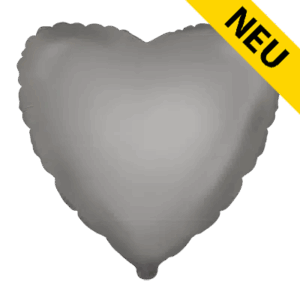 Folienballon Herz Matt Moonlight Silber