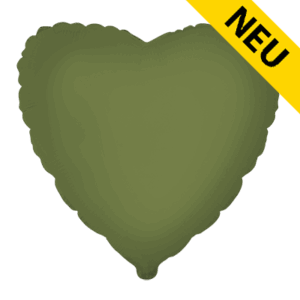 Folienballon Herz Matt Olivgrün