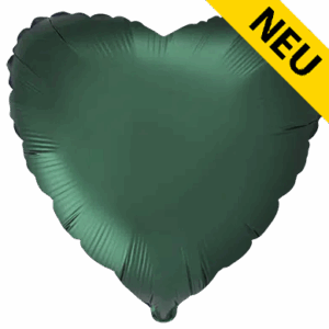 Folienballon Herz Satin Dunkelgrün