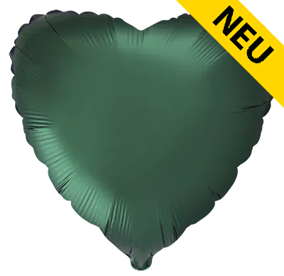 Folienballon Herz Satin Dunkelgrün