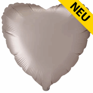 Folienballon Herz Satin Off White