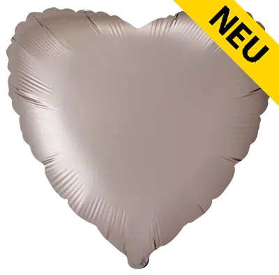 Folienballon Herz Satin Off White