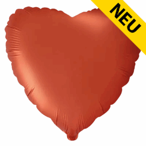 Folienballon Herz Satin Orange