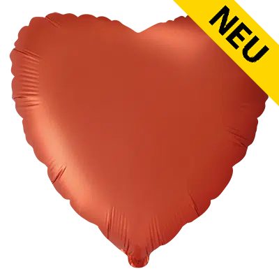 Folienballon Herz Satin Orange