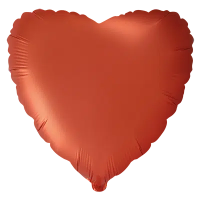 Folienballon Herz Satin Orange