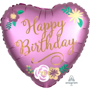 Happy Birthday Flower Heart
